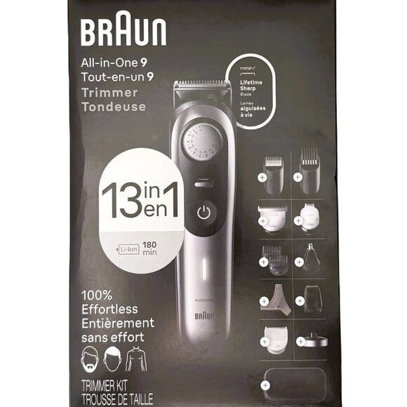 Braun Mens Electric Razor Hair Trimmer All In One Series 9 13 In 1 New Sealed - Picture 2 of 3